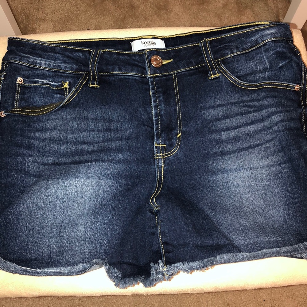 Kensie Jean shorts dark blue washed